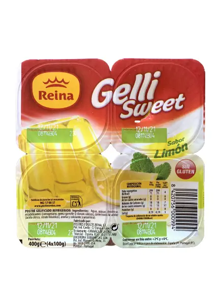 GELATINA LIMON 4 UDX100 GR. GELLI