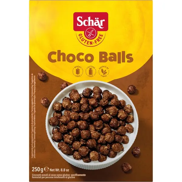 SCHAR-CEREALES CHOCO BALLS 250 S/GLUTEN 