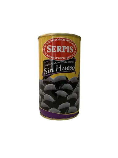 [1150] ACEITUNA NEGRA SIN HUESO "SERPIS" 350 GR.