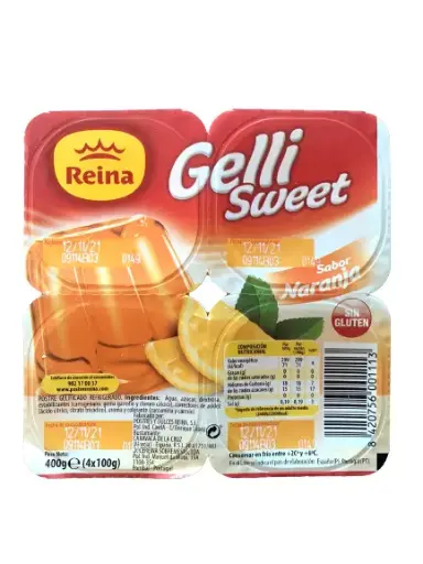 [PR/5467] GELATINA NARANJA 4 UDX100 GR. GELLI